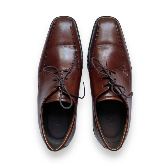 NWOT ECCO Edinburgh Leather Bike Toe Tie Oxford Shoes - Picture 1 of 4